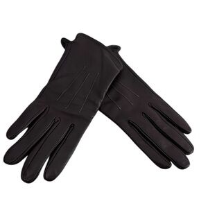 Hot Paws Leather Gloves brown winter warm hands driving gloves sz 7.5 NWT